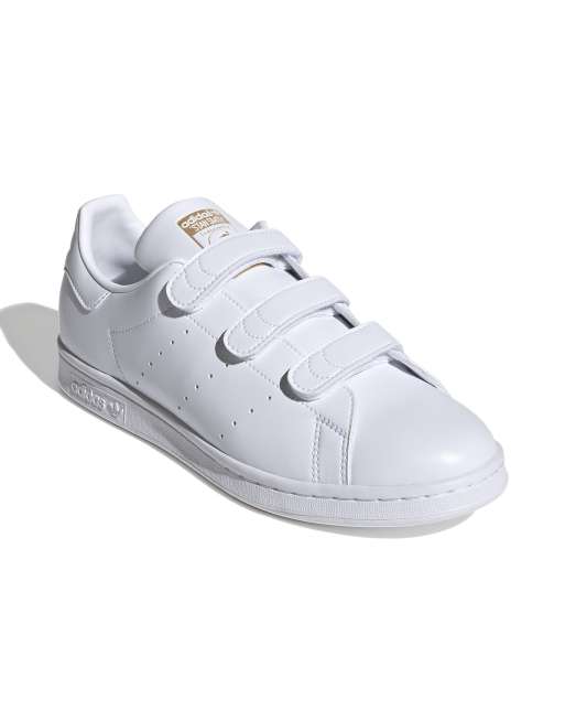 adidas Originals – Stan Smith – Buty sportowe w trzech odcieniach bieli z przylepcem