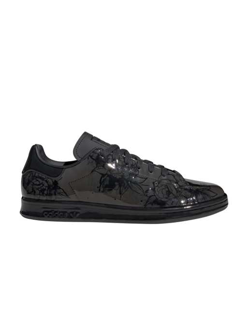 adidas Originals Stan Smith Candid Roses sneakers in black dip dye