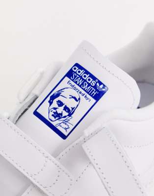 adidas originals stan smith cf sneakers in white and navy