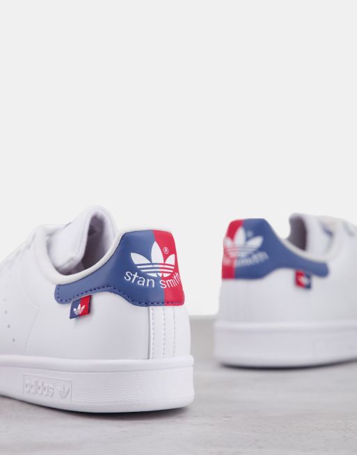 Stan smith on sale bleu rouge