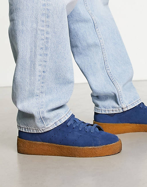 Steen Monarchie Vleien adidas Originals Stan Smith - Crepe sneakers in blauw | ASOS