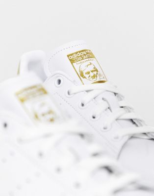 adidas stan smith white gold metallic