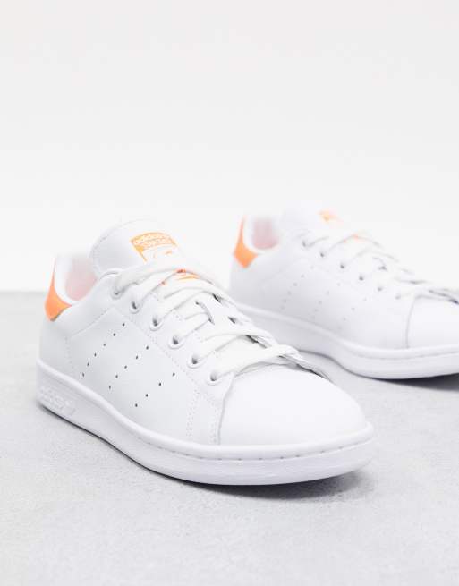 adidas Originals Stan Smith in white and orange