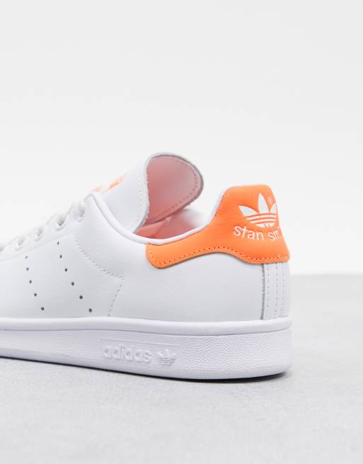 adidas Originals Stan Smith in white and orange