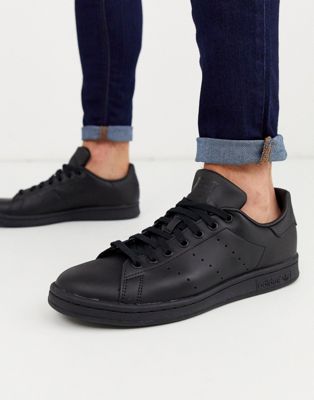 adidas Originals Stan Smith Leather Sneakers In Black M20327 | ASOS