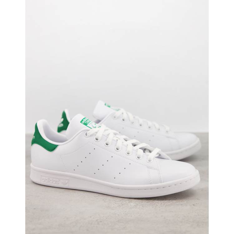 adidas Originals Stan Smith leather sneakers in white with green