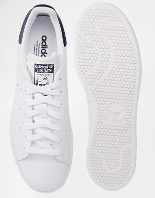 adidas originals stan smith leather trainers in white m20325