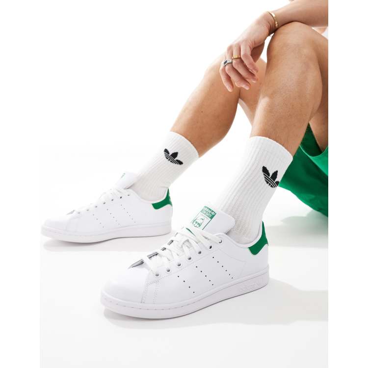 Stan smith cheap white leather trainers