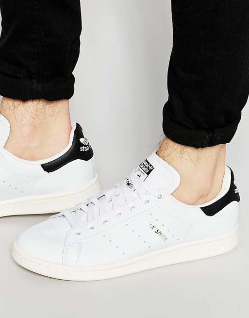 Originals stan smith on sale leather trainers in white