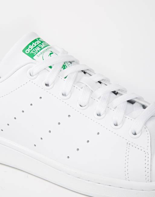 Adidas originals – stan smith – ledersneaker in weiß und grün store