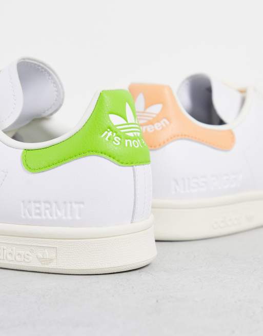 adidas Originals stan smith pride trainers in white with multi heel tabs |  ASOS