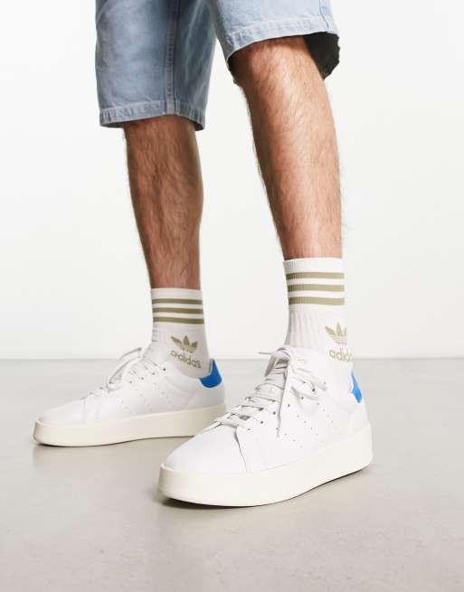 adidas Originals – Stan Smith Relasted – Biało-niebieskie buty sportowe