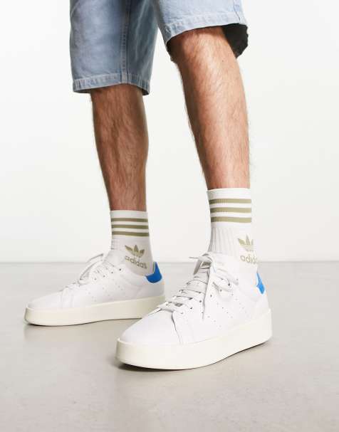 adidas Originals Stan Smith Relasted sneakers in white with blue detail - view 1