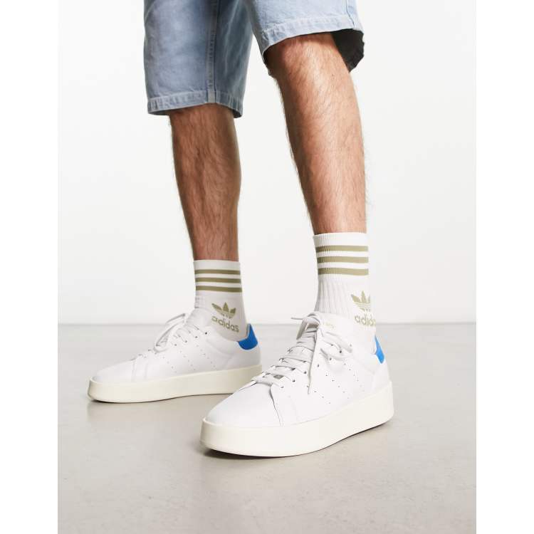 adidas Originals Stan Relasted sneakers in white with blue detail | ASOS