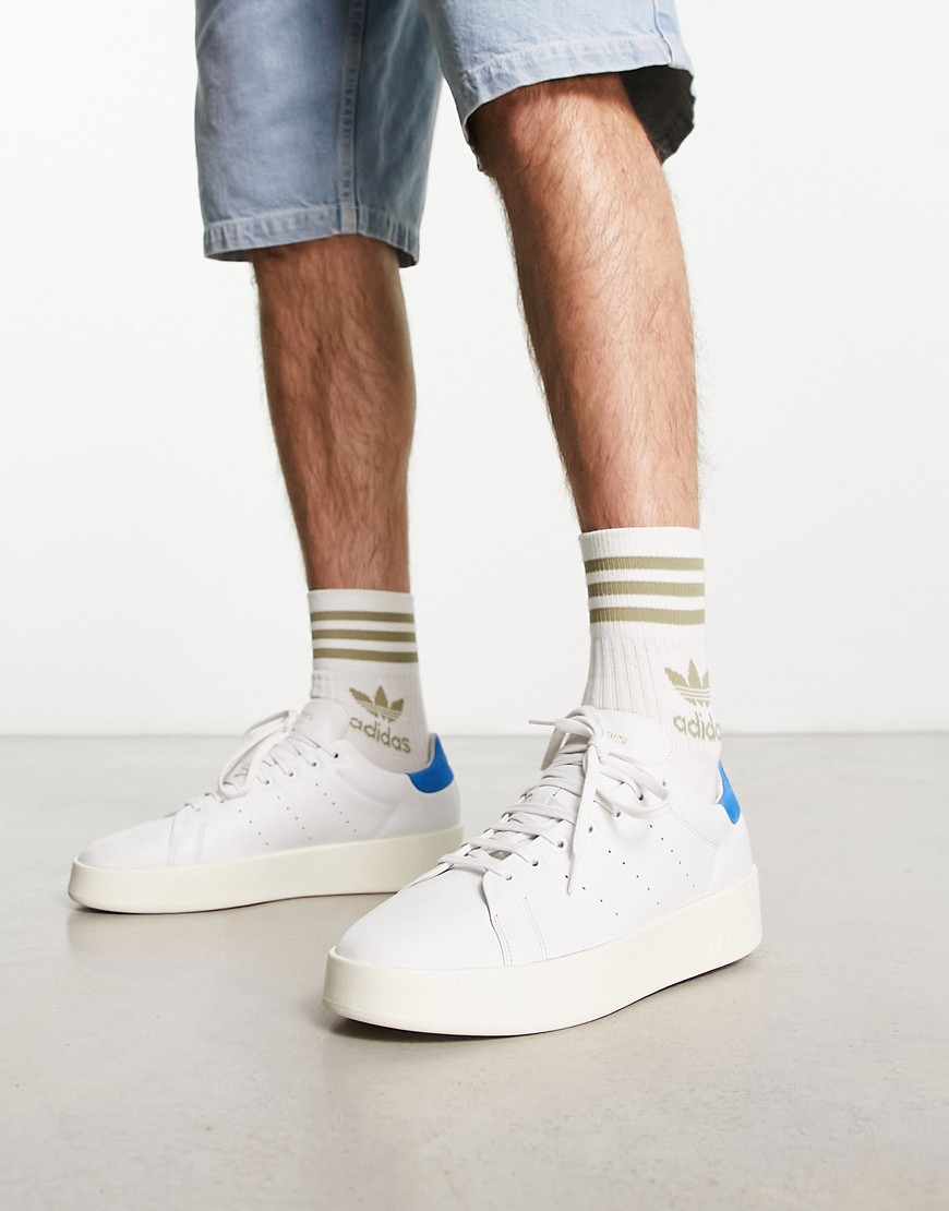 adidas Originals Stan Smith Relasted trainers in white and blue