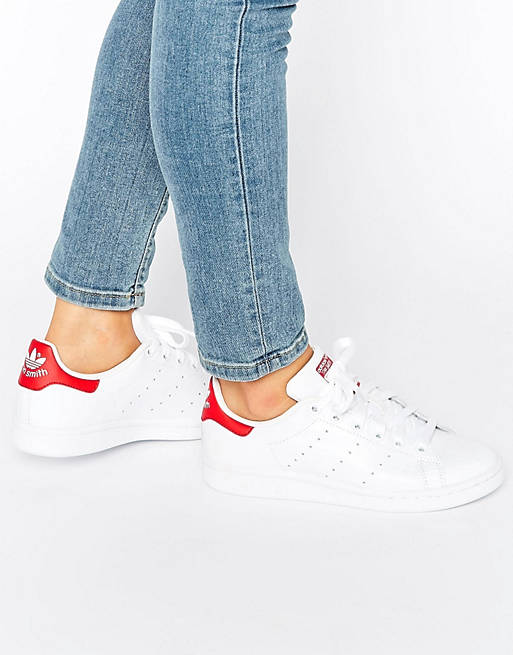 adidas Originals - Stan Smith - Scarpe da ginnastica bianche e rosse