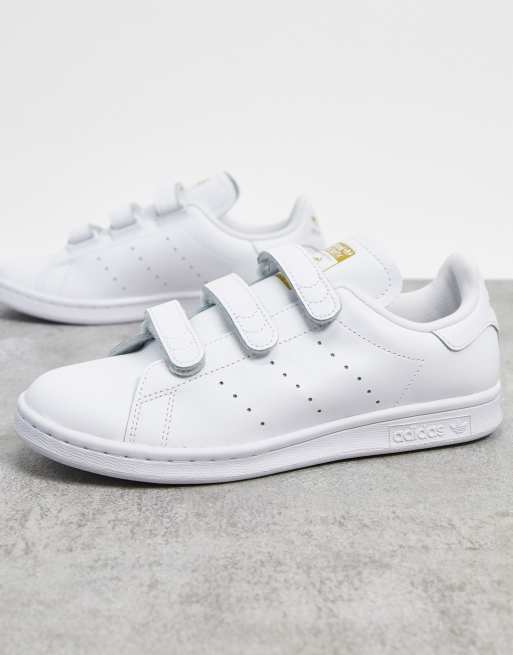 adidas Originals Stan Smith Sneaker mit Riemen in WeiB ASOS