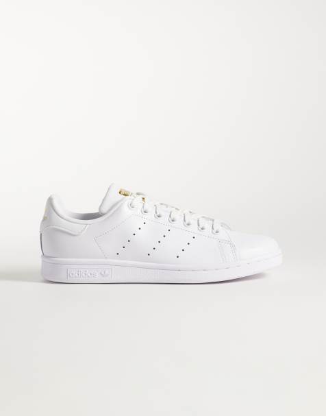adidas Originals Stan Smith sneakers i vitt och guld - view 1