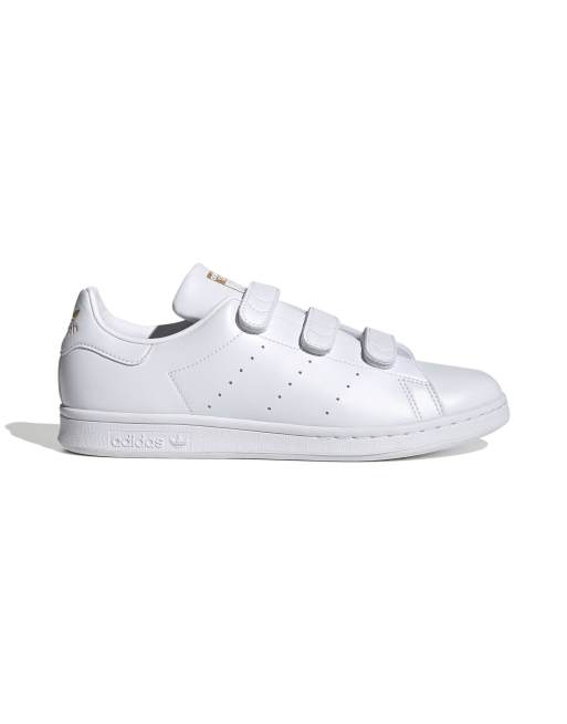 adidas Originals Stan Smith drie wit met klittenband | ASOS