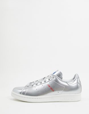 silver stan smith sneakers