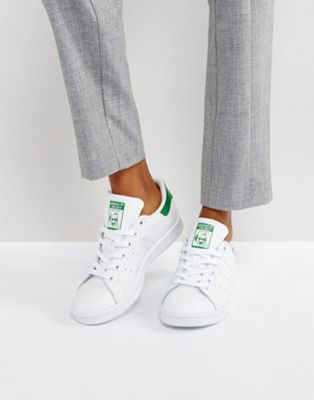 white and green stan smith