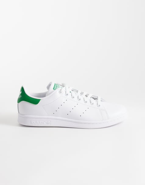 adidas Originals Stan Smith sneakers in white and green - view 1