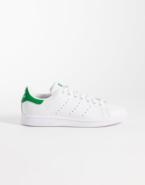 adidas Originals Stan Smith sneakers in white and green - view 1