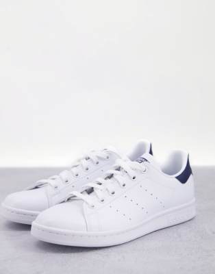 adidas Originals Stan Smith sneakers in white and navy - WHITE