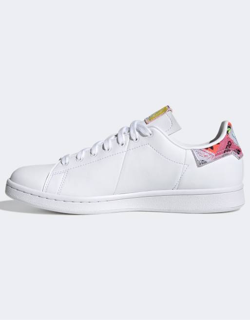 adidas Originals Stan Smith sneakers in white with patchwork heel, 2 of 4