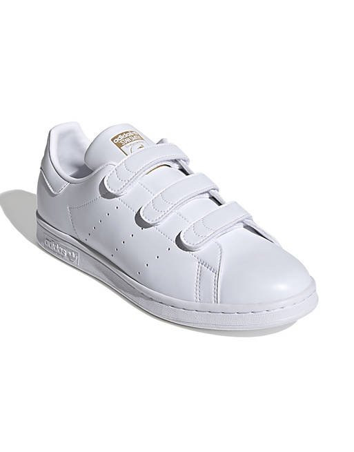 adidas Originals - Stan Smith - Sneakers triplo bianco con chiusura a strappo