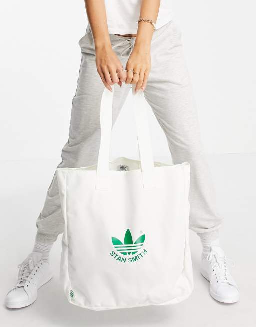 adidas Sportswear logo tote bag in off white