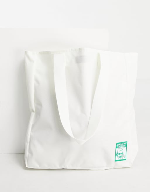 adidas Originals Stan Smith tote bag in off white