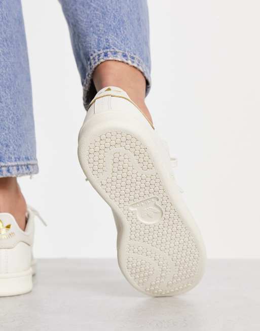 adidas Originals Stan Smith trainers in off white and gold ASOS