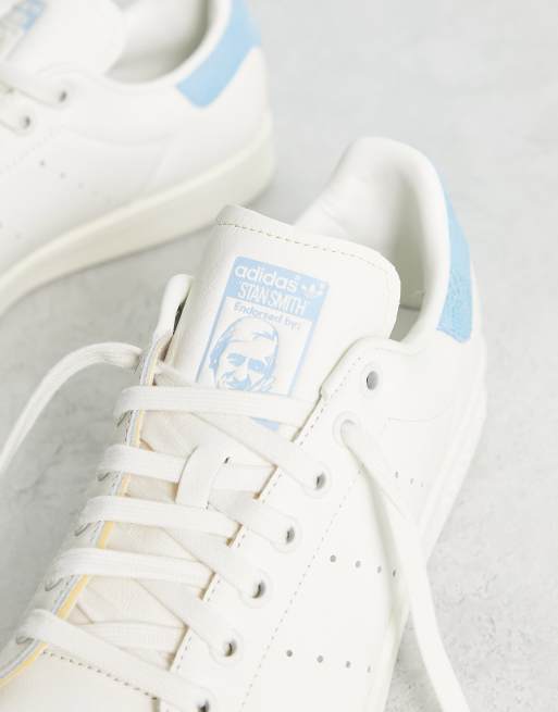 Stan smith white and on sale blue