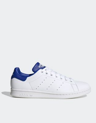 adidas Originals Stan Smith trainers in white and blue