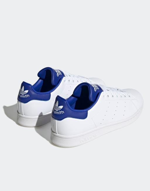 adidas Originals Stan Smith trainers in white and blue