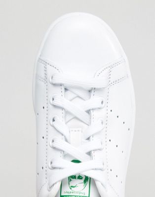 adidas originals white and green stan smith trainers