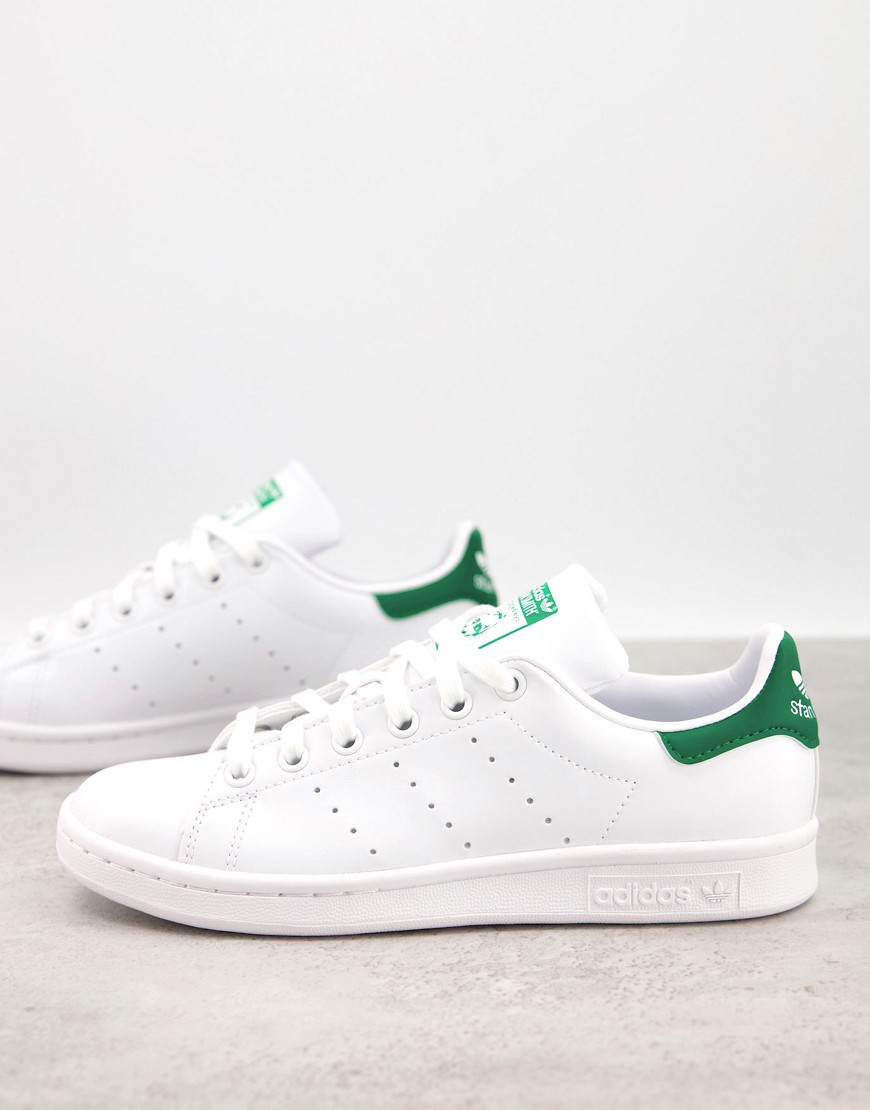 adidas Originals Stan Smith trainers in white and green