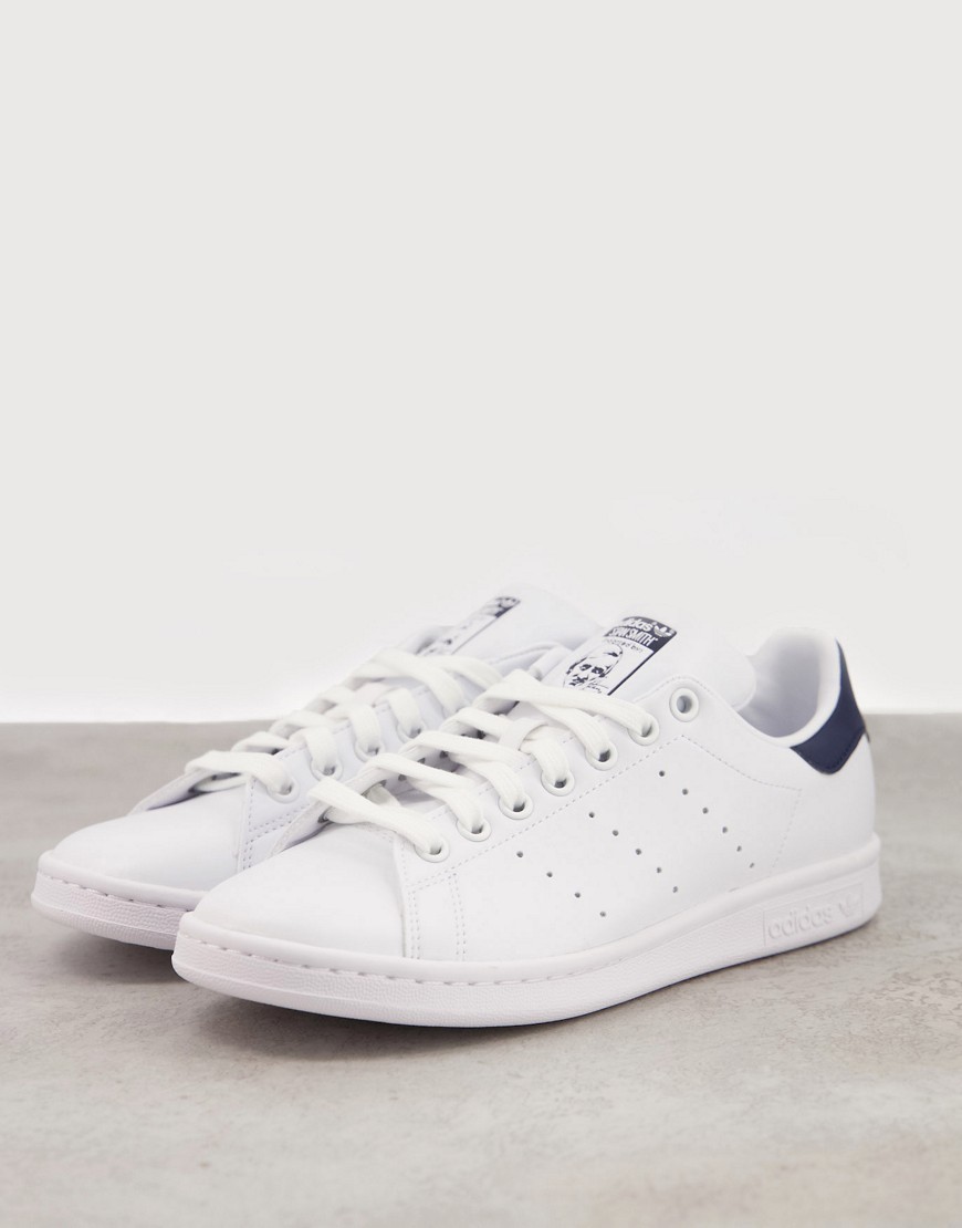 adidas Originals Stan Smith trainers in white and navy