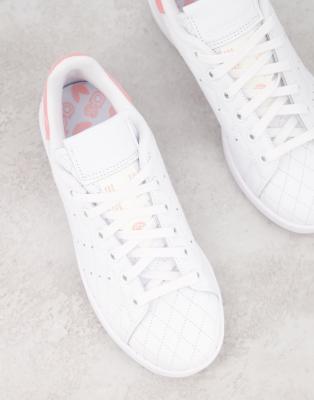 adidas originals stan smith trainers in white and pink