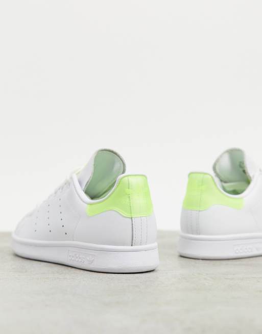 adidas Originals Stan Smith trainers in white and yellow ASOS