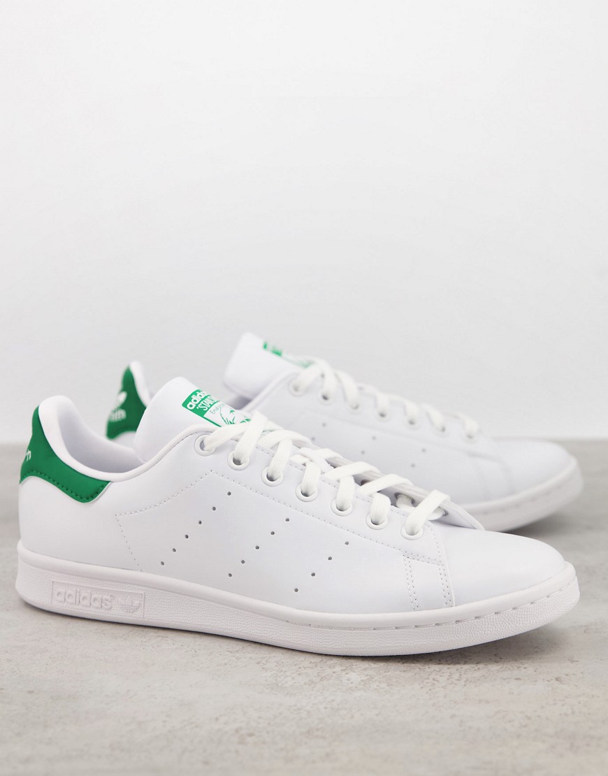 adidas Originals Stan Smith trainers in white with green tab