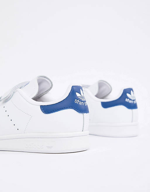 adidas Originals Stan Smith Velcro sneakers In White And Blue