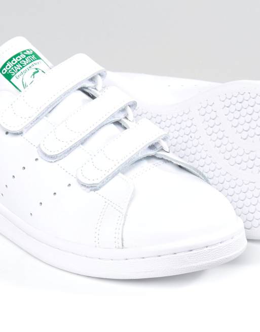 adidas Originals Stan Smith Velcro Sneakers In White S75187