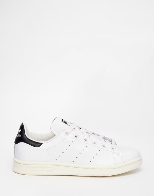 Adidas originals stan smith cheap white & black trainers