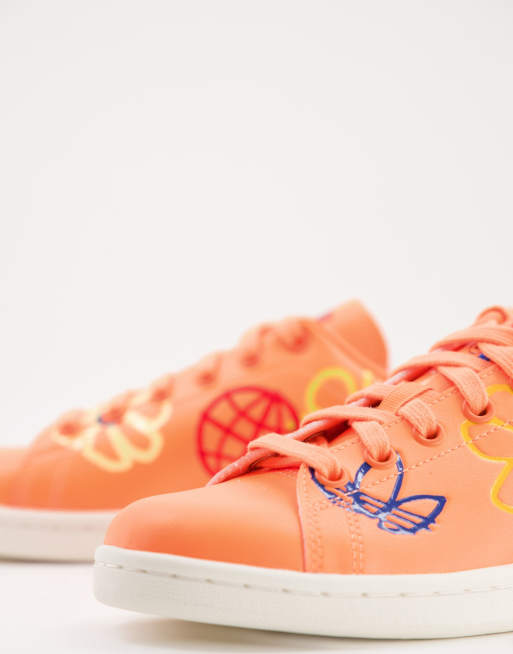 Adidas stan smith blue orange best sale