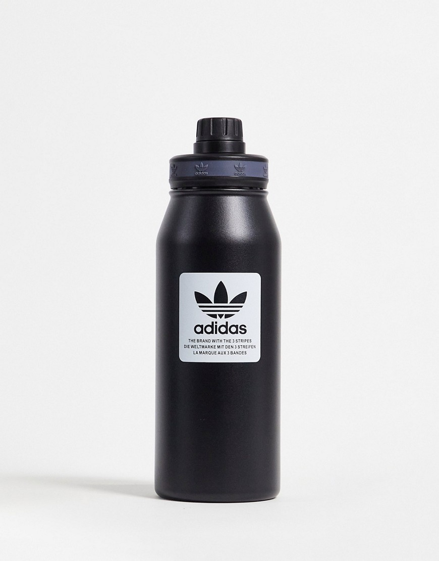 Adidas Originals Steel 1L metal drinks bottle in black