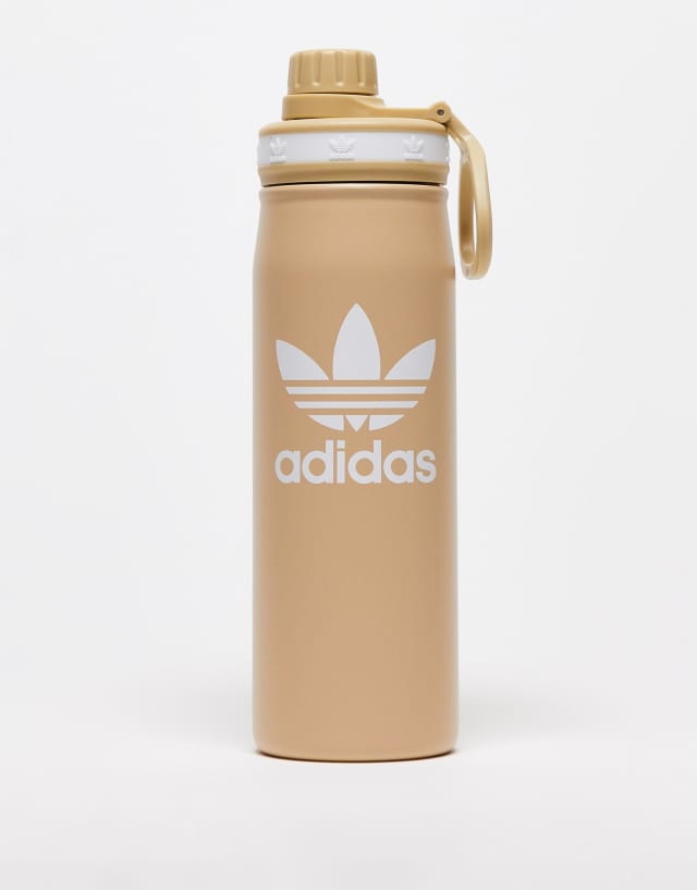 adidas Originals steel 600ml metal bottle in beige