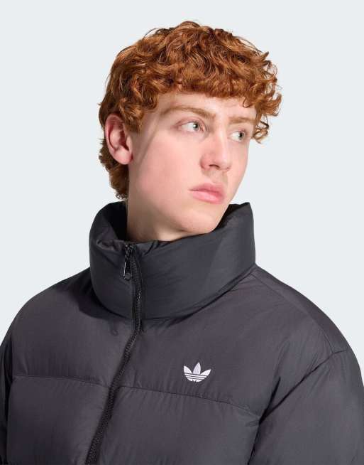 adidas Originals Stehkragen-Regenjacke in Schwarz, 3 von 4