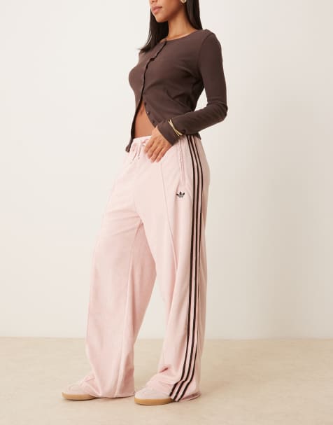 adidas Originals straight leg track pants in light pink